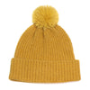 Women's Recycled Yarn Mini Cable Knit Beanie Hat, Mustard