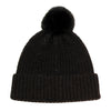 Women's Recycled Yarn Mini Cable Knit Beanie Hat, Black