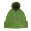 Women's Recycled Yarn Mini Cable Knit Beanie Hat, Green