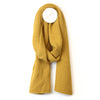 Women's Recycled Yarn Mini Cable Knit Scarf, Mustard