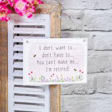  Floral Retirement Wooden Plaque