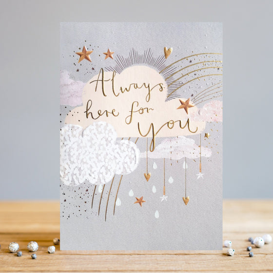 Gifts for women UK, Funny Greeting Cards, Wrendale Designs Stockist, Berni Parker Designs Gifts Greeting Cards, Engagement Wedding Anniversary Cards, Gift Shop Shrewsbury, Visit Shrewsbury Blank Greeting Card Always Here for you Blank Greeting Card for woman going through hard times