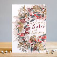  Louise Tiler Designs - Lovely Sister - Blank Christmas Card