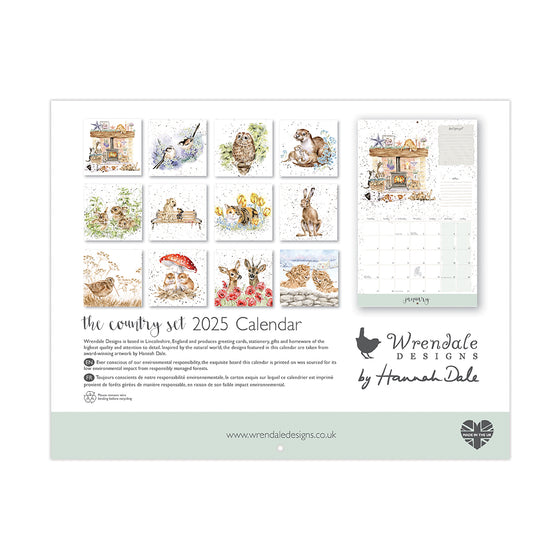 2025 Wrendale Designs Country Set Landscape Calendar