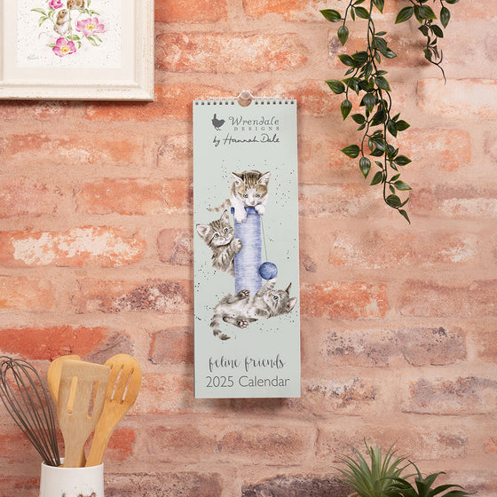 2025 Wrendale Designs Feline Friends Slim Calendar