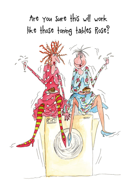 Camilla and Rose - Toning Table - Funny Blank Women's Birthday Card