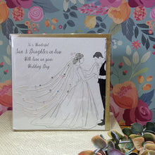  Elegant Blank Wedding Day Card - Wonderful Son & Daughter-in-law