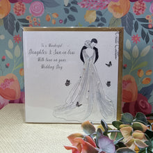  Elegant Blank Wedding Day Card - Wonderful Daughter and Son-in-Law