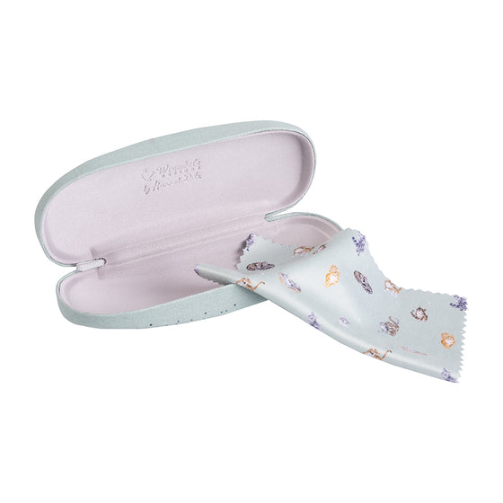 Wrendale Designs -  Hard-sided Glasses Case - Snuggling Kitties