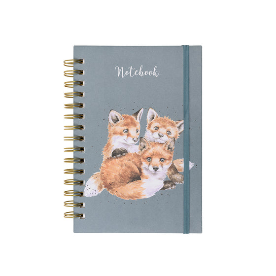 Wrendale Designs - A5 Lined Spiral Notebook / Journal - Fox Cubs