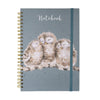 Wrendale Designs - A4 Lined Spiral Notebook - Sleeping Owlets