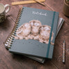 Wrendale Designs - A4 Lined Spiral Notebook - Sleeping Owlets