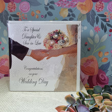  Elegant Blank Wedding Day Card - Daughter and Son-in-Law