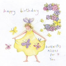  Berni Parker Designs - Happy 3rd Birthday - Blank Birthday Card for Children