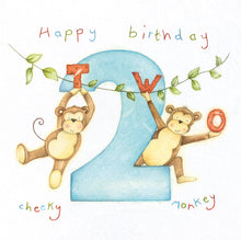  Berni Parker Designs - Happy 2nd Birthday - Blank Birthday Card for Children