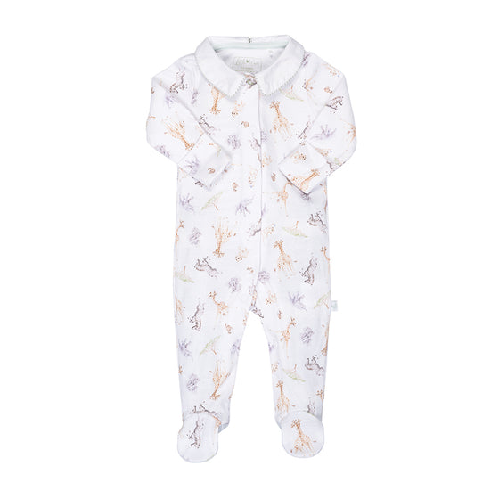 Wrendale Designs - Little Wren Collection - Little Savannah Printed Babygrow, 3-6 months