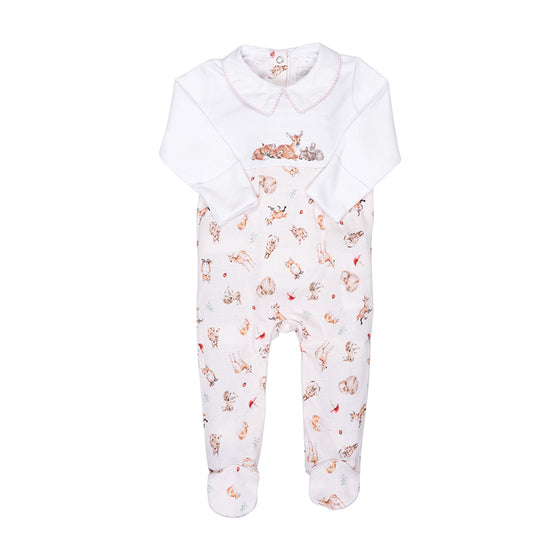 Wrendale Designs - Little Wren Collection - Little Forest Printed Babygrow, 3-6 months