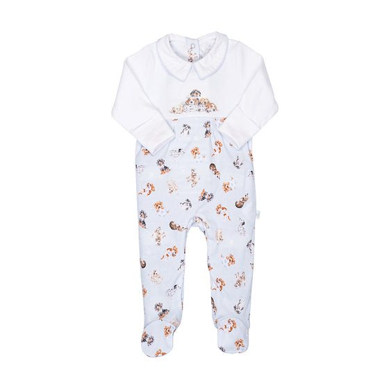 Wrendale Designs - Little Wren Collection - Little Paws Printed Babygrow, 0-3 months