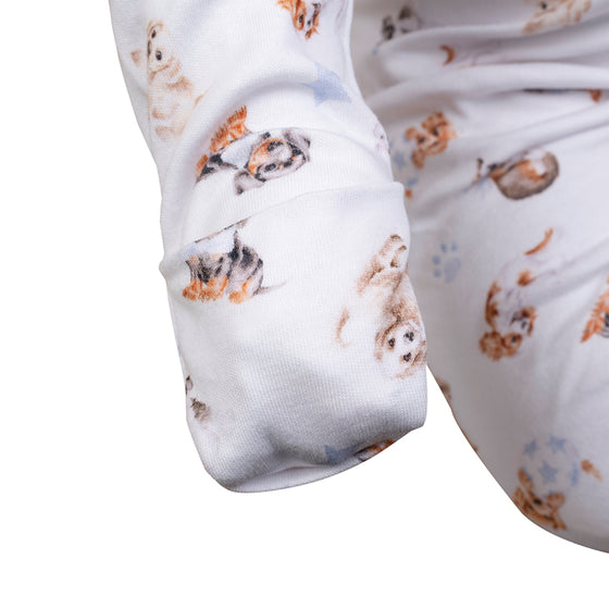 Wrendale Designs - Little Wren Collection - Little Paws Printed Babygrow, 0-3 months