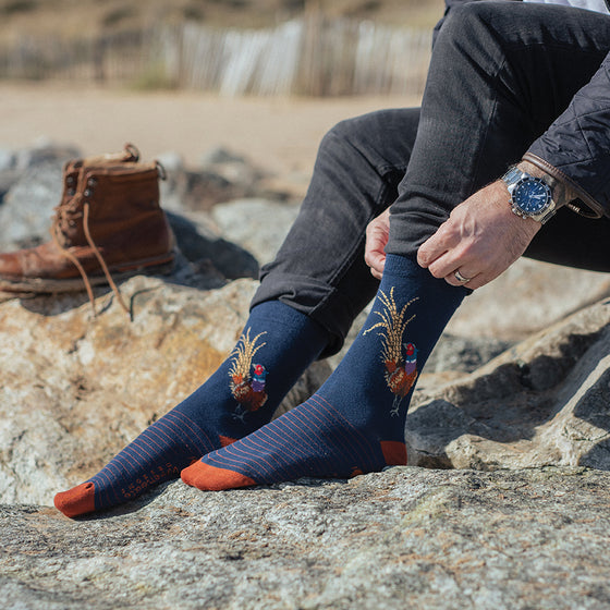 Wrendale Designs - Men’s Bamboo Socks - Pheasant