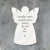 Gifts for women UK, Funny Greeting Cards, Wrendale Designs Stockist, Berni Parker Designs Gifts Greeting Cards, Engagement Wedding Anniversary Cards, Gift Shop Shrewsbury, Visit Shrewsbury Porcelain Angel Hanger Guardian Angels Please Protects Ones I Love 2