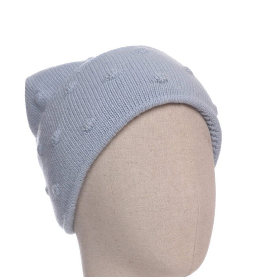 Women's Super Soft Light Blue Beanie Hat