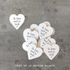 NEW East of India - Packs of 10 Small Wooden Hearts - 'To Have & To Hold' Table Confetti