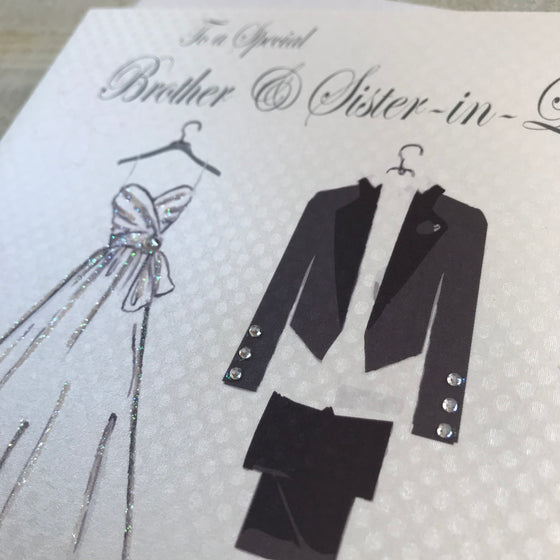 Gifts for women UK, Funny Greeting Cards, Wrendale Designs Stockist, Berni Parker Designs Gifts Greeting Cards, Engagement Wedding Anniversary Cards, Gift Shop Shrewsbury, Visit Shrewsbury Elegant Blank Wedding Day Card Special Brother & Sister-in-Law 2