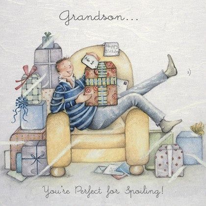 Gifts for women UK, Funny Greeting Cards, Wrendale Designs Stockist, Berni Parker Designs Gifts Greeting Cards, Engagement Wedding Anniversary Cards, Gift Shop Shrewsbury, Visit Shrewsbury Blank Birthday Card Grandson